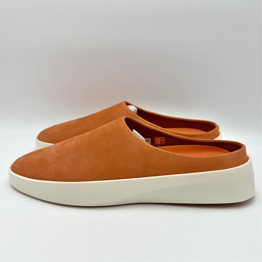 Wolf & Shepherd Cruise Mule Slip On Shoes Mens 8 Womens 10 Orange Suede NIB