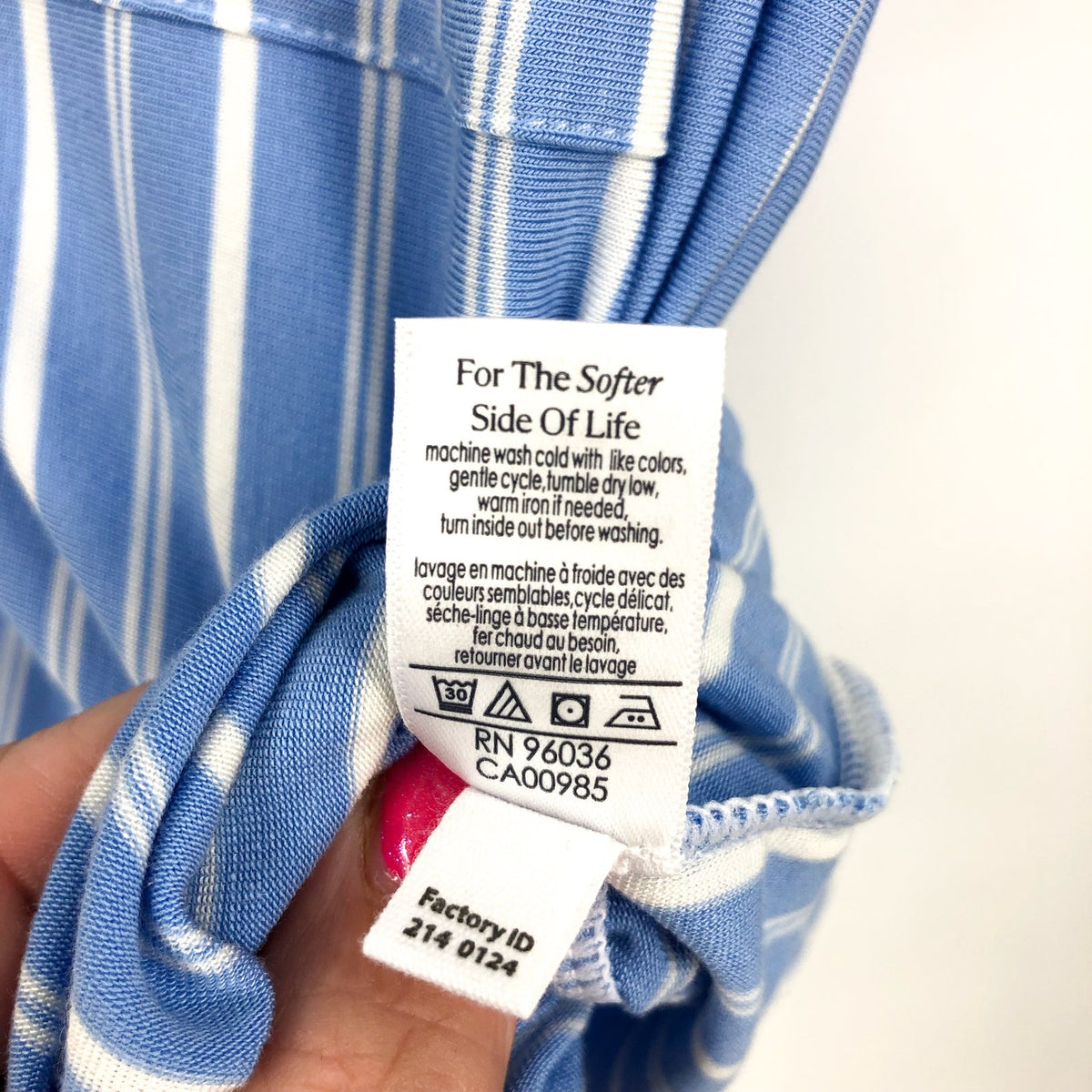 EBERJEY Womens Gisele Shorties PJ Set Small Blue Nordic Stripe Tencel Modal NWOT
