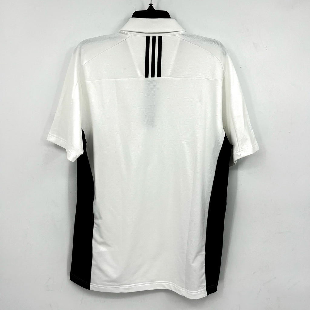 ADIDAS Men's Puremotion Colorblock 3-Stripes Polo Shirt Medium White Black NWT