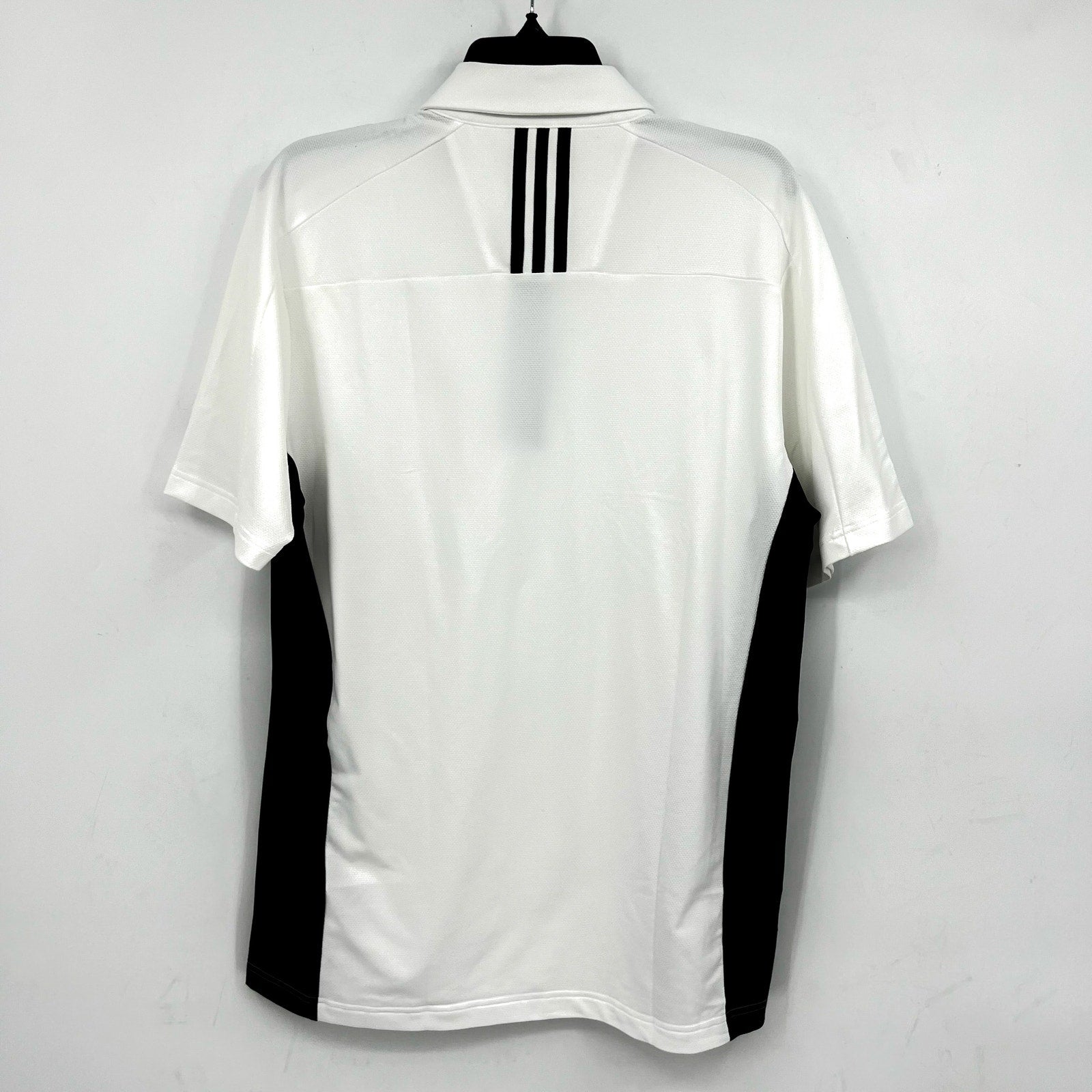 ADIDAS Men's Puremotion Colorblock 3-Stripes Polo Shirt Medium White Black NWT