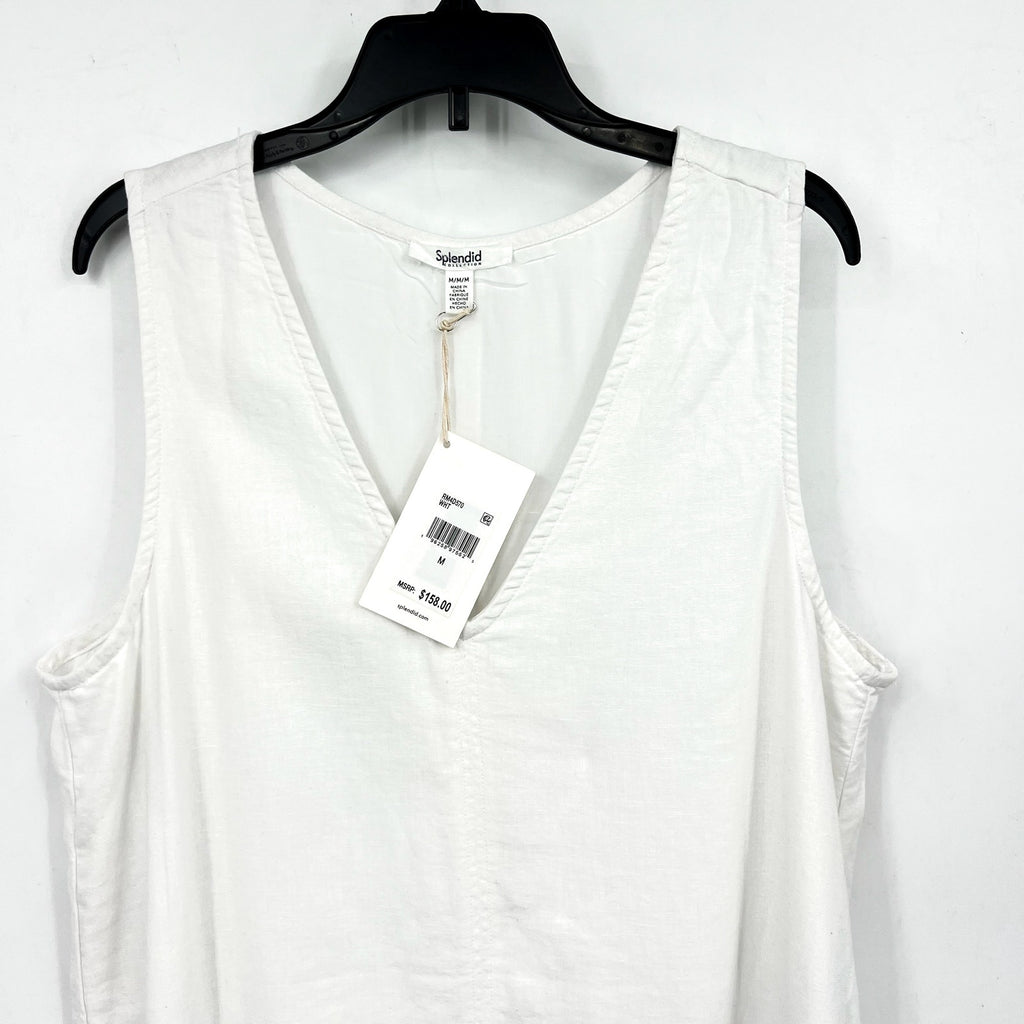 SPLENDID COLLECTION Dawson Dress Medium White Sleeveless V Neck NWT