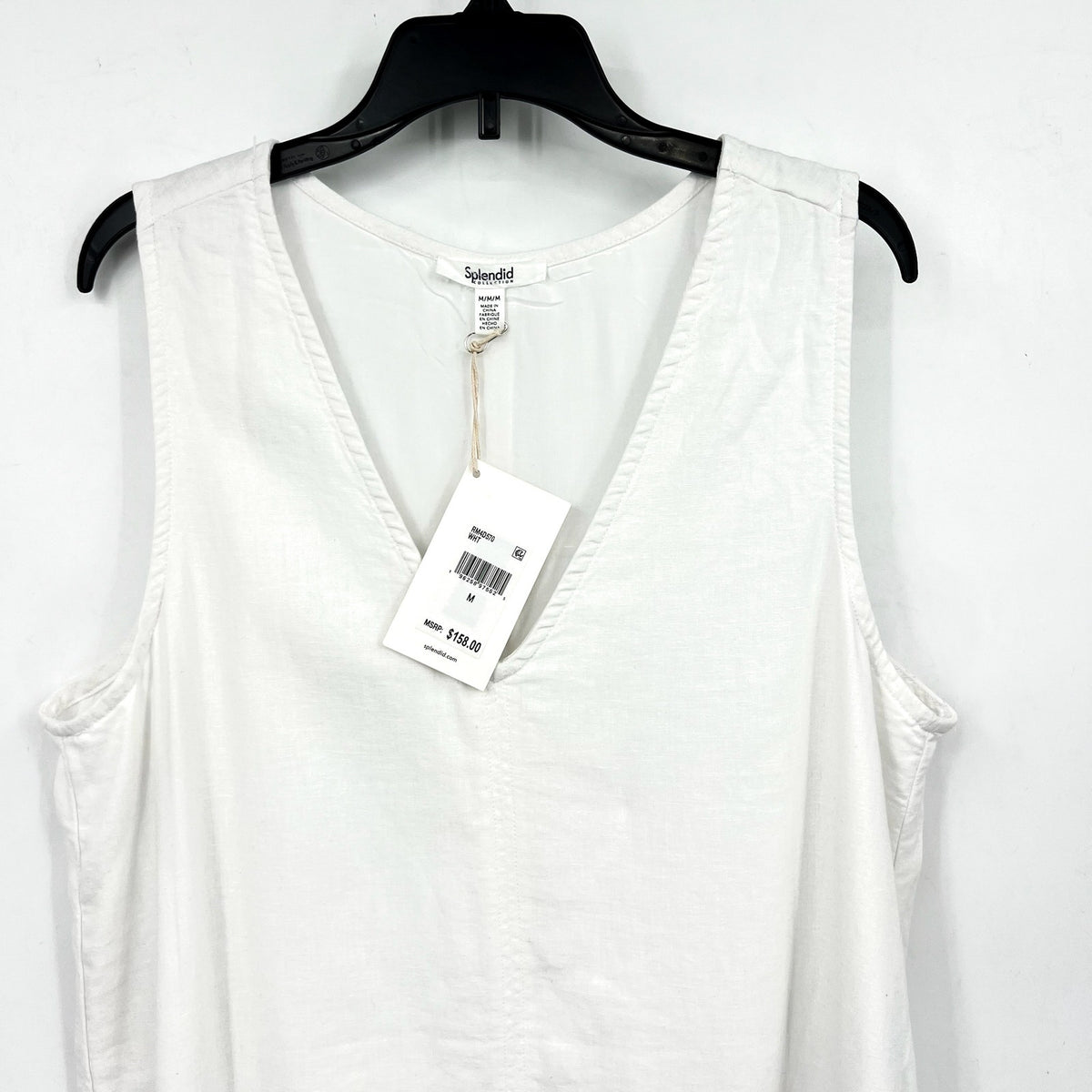 SPLENDID COLLECTION Dawson Dress Medium White Sleeveless V Neck NWT