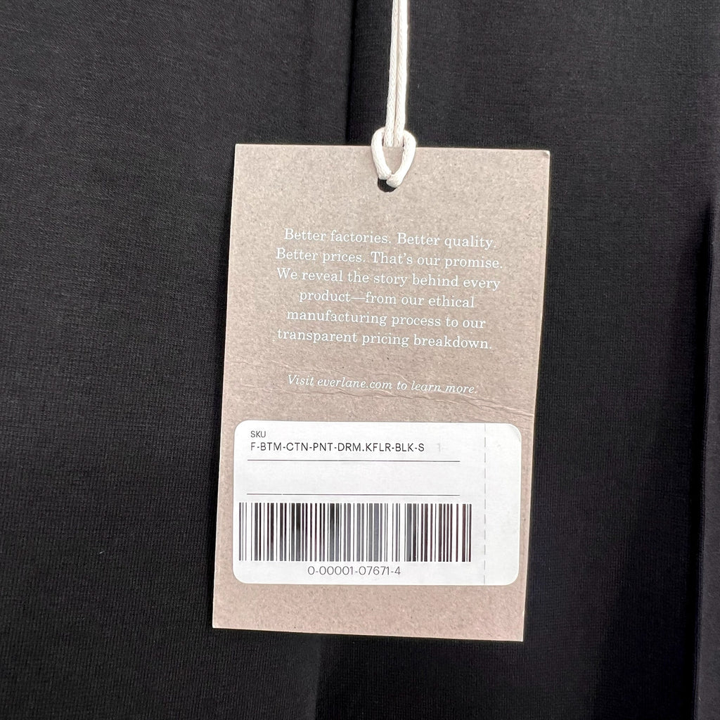 EVERLANE Women's The Dream Kick Flare Pants Small Black Flat Front NWT