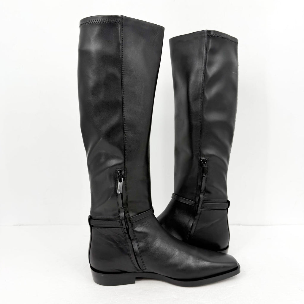 Sam Edelman Womens Clive Knee High Boots US 8 M EU 38.5 Black Leather NIB