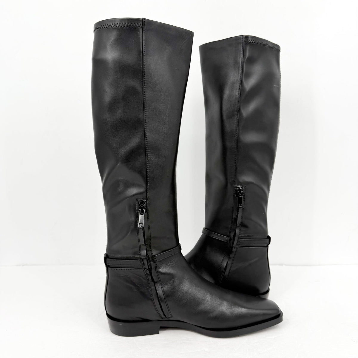 Sam Edelman Womens Clive Knee High Boots US 8 M EU 38.5 Black Leather NIB