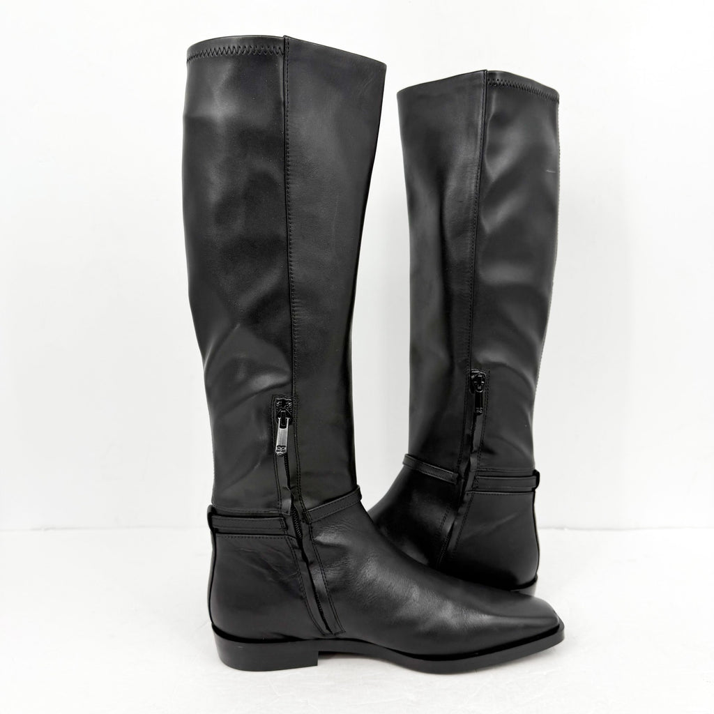 Sam Edelman Womens Clive Knee High Boots US 8 M EU 38.5 Black Leather NIB