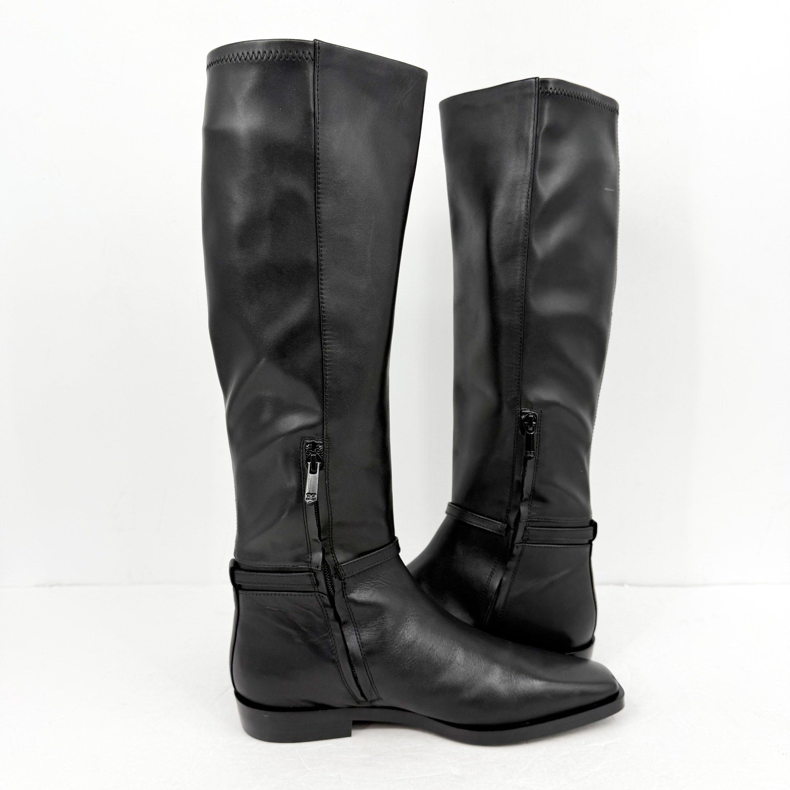 Sam Edelman Womens Clive Knee High Boots US 8 M EU 38.5 Black Leather NIB
