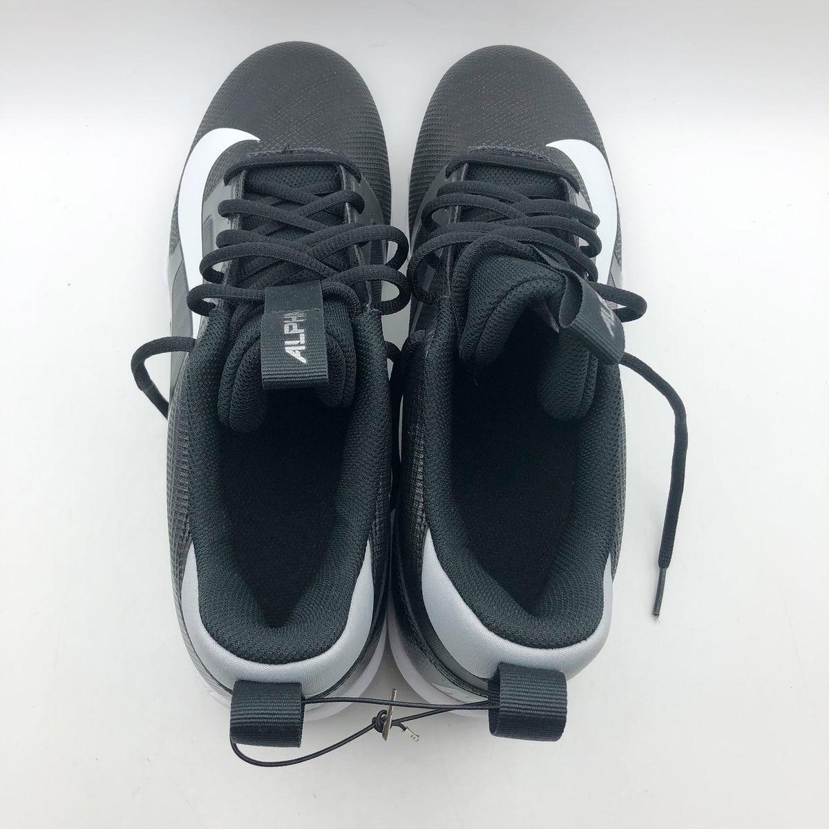 Nike Men's Alpha Menace 4 Shark Football Cleats Size 11.5 Black Grey White NWOB