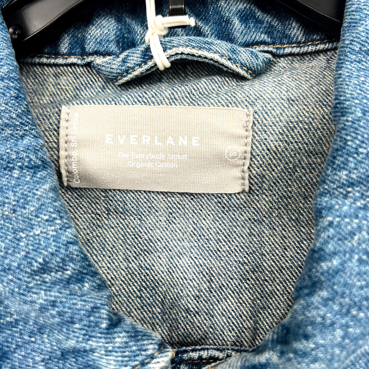EVERLANE Unisex Everyone Denim Jacket Small Broken in Blue Organic Cotton NWT