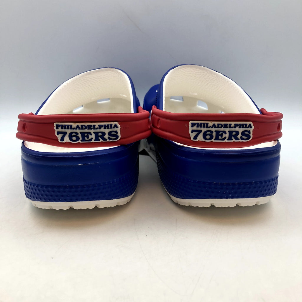 Crocs NBA Mens Philadelphia 76ers Classic Clog Size 12 Blue White NWOB
