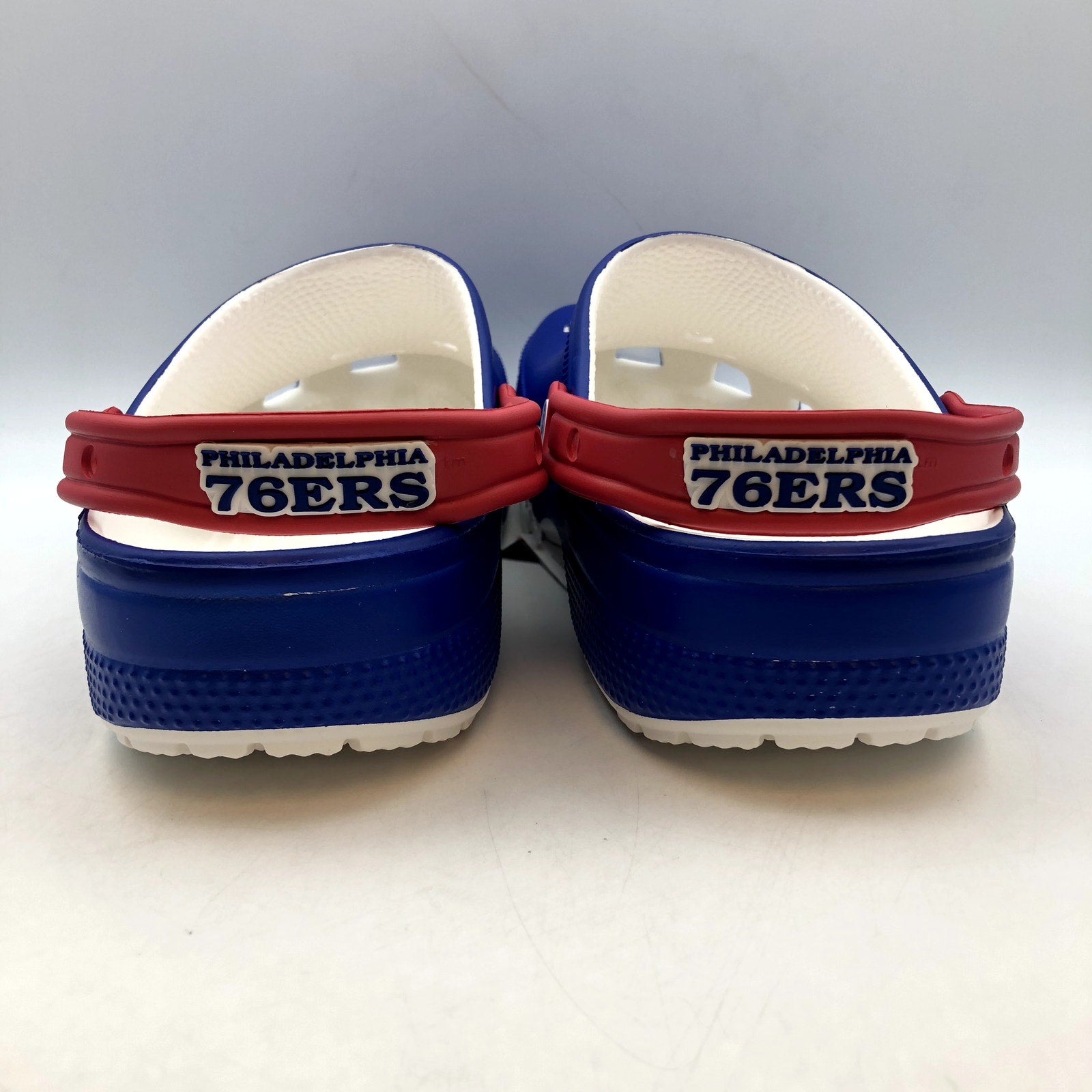 Crocs NBA Mens Philadelphia 76ers Classic Clog Size 12 Blue White NWOB