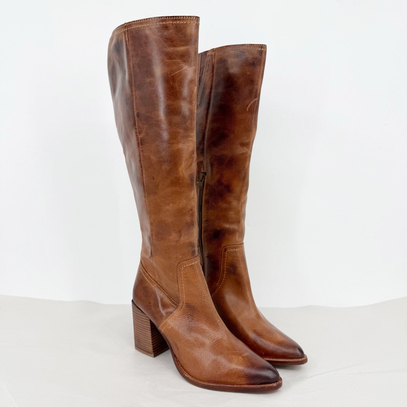 Diba True Womens True Do Knee High Boots US 9 M Brown Leather NWOB