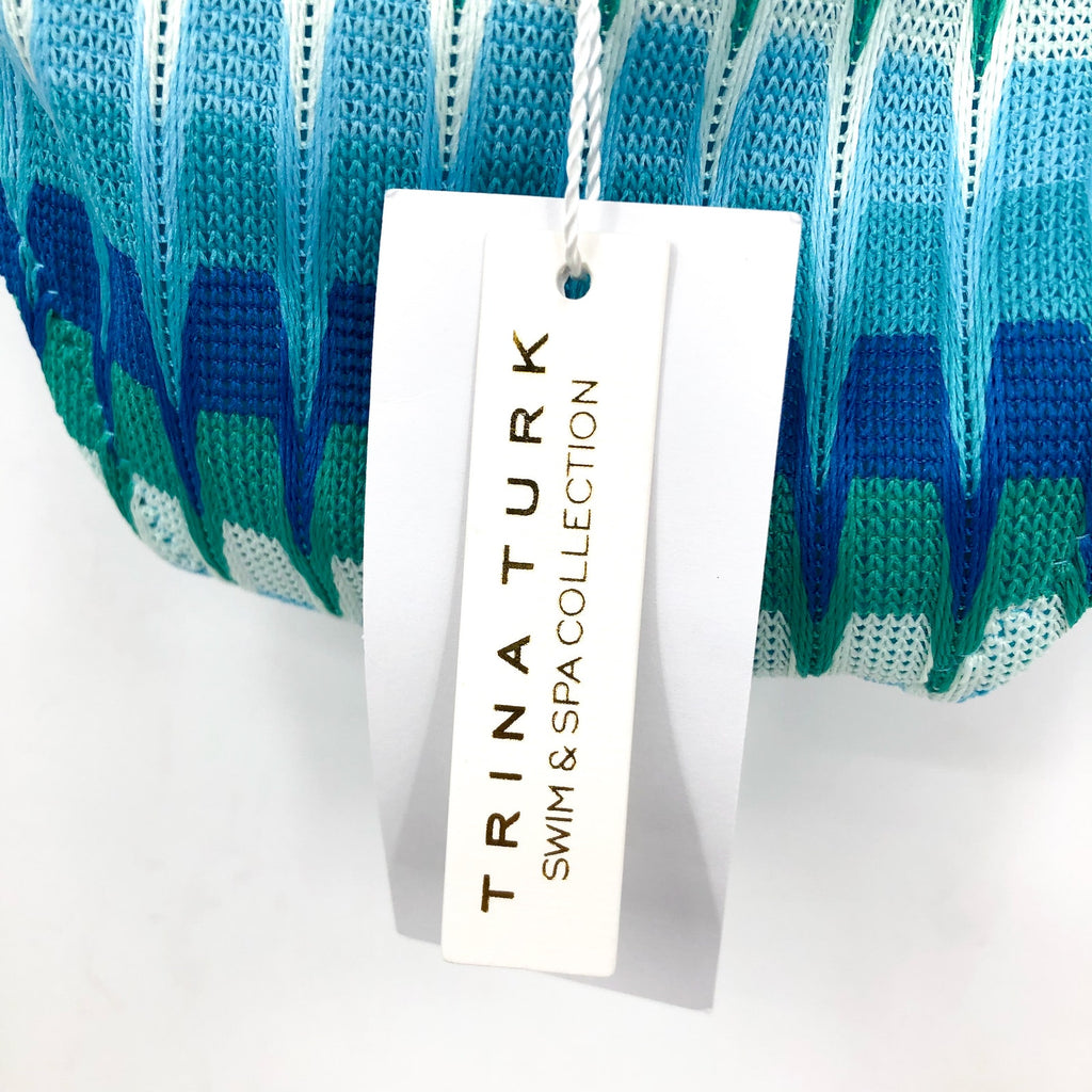 TRINA TURK Womens Moonray Side Tie Bikini Bottom Size 4 Blue Green Multi NWT