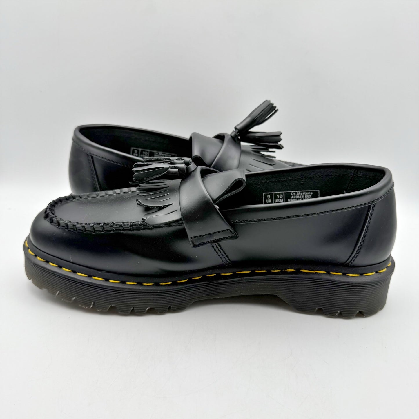 DR MARTENS Mens Adrian Bex Loafer EU 46 US 12 Black Tassel Leather NWOB