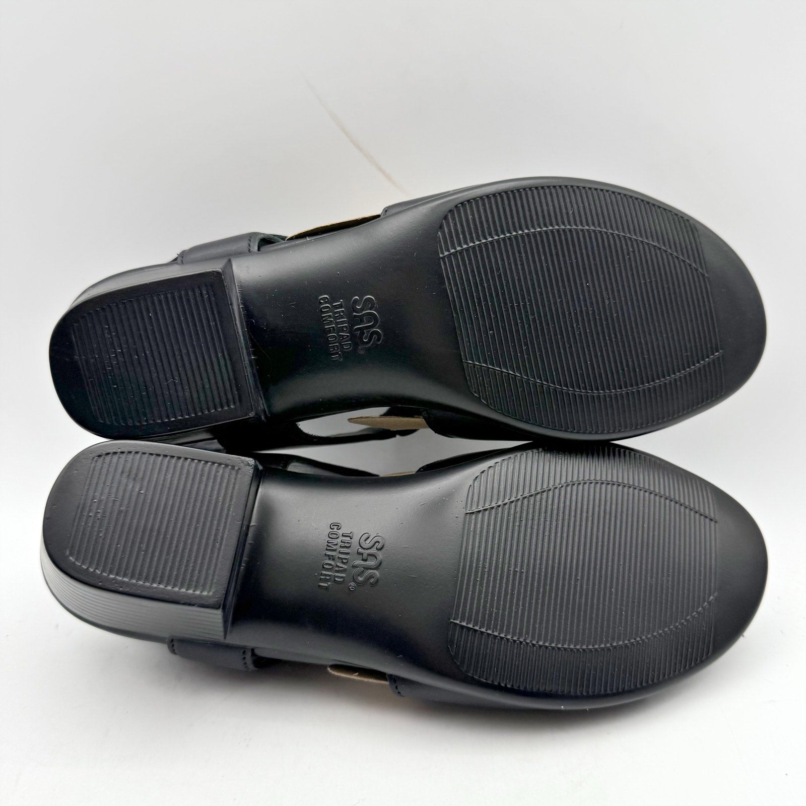 SAS Womens Suntimer Heeled Sandals Size 7 M EU 37.5 Black Leather NIB