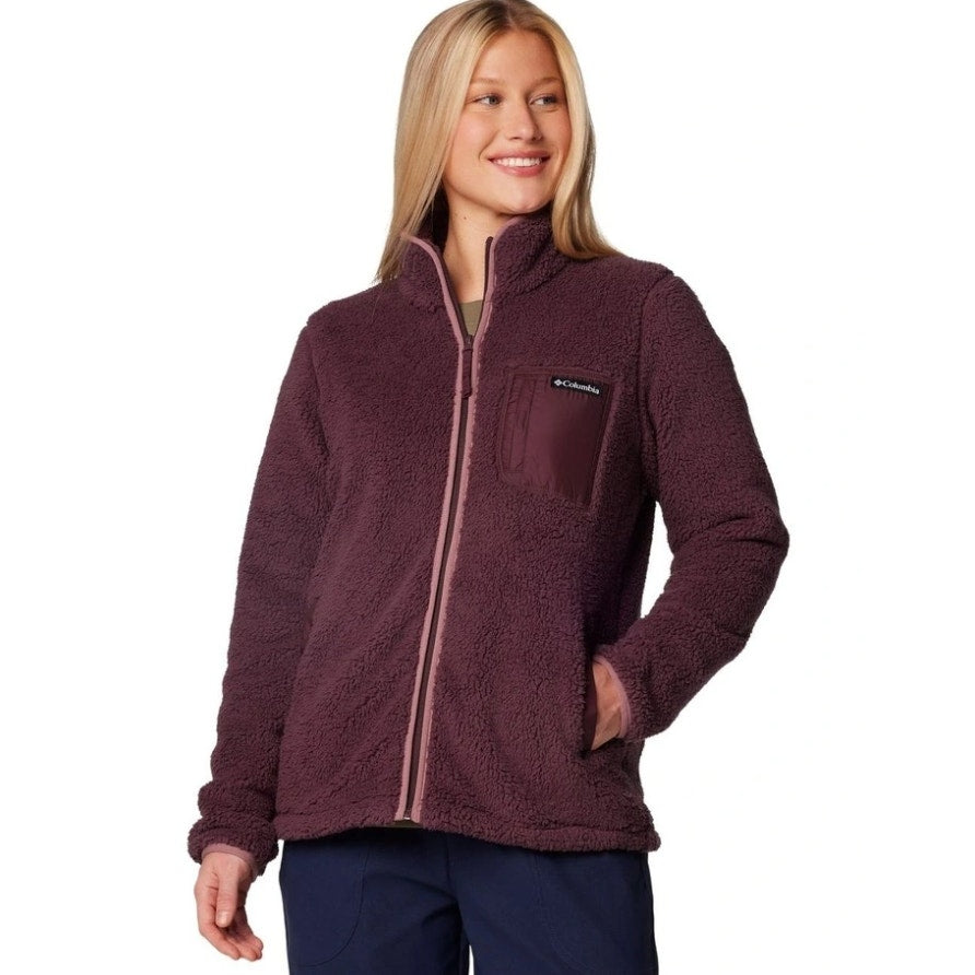 COLUMBIA Women's West Bend Full Zip II Fleece Jacket Large Purple Moonvista NWT