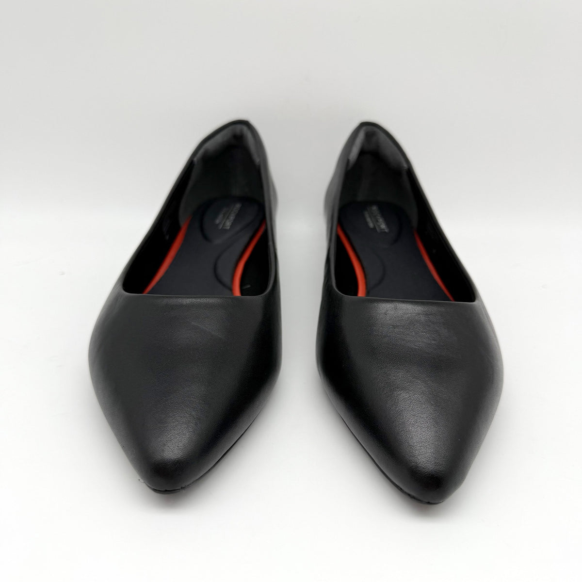 Rockport Womens Total Motion Adelyn Ballet Flats US 6.5 Wide Black Leather NIB