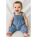 BARDOT Baby Missy Floral One Piece Outfit 0-3 Months Blue Linen