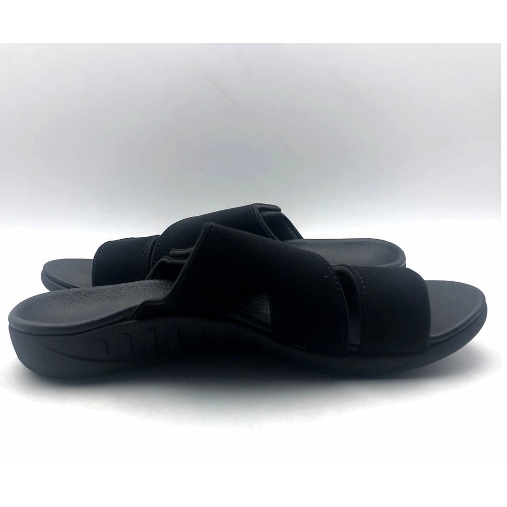 Spenco Womens KHOLO NUEVO Comfort Slide Sandals Size 7.5 WIDE Black NWT