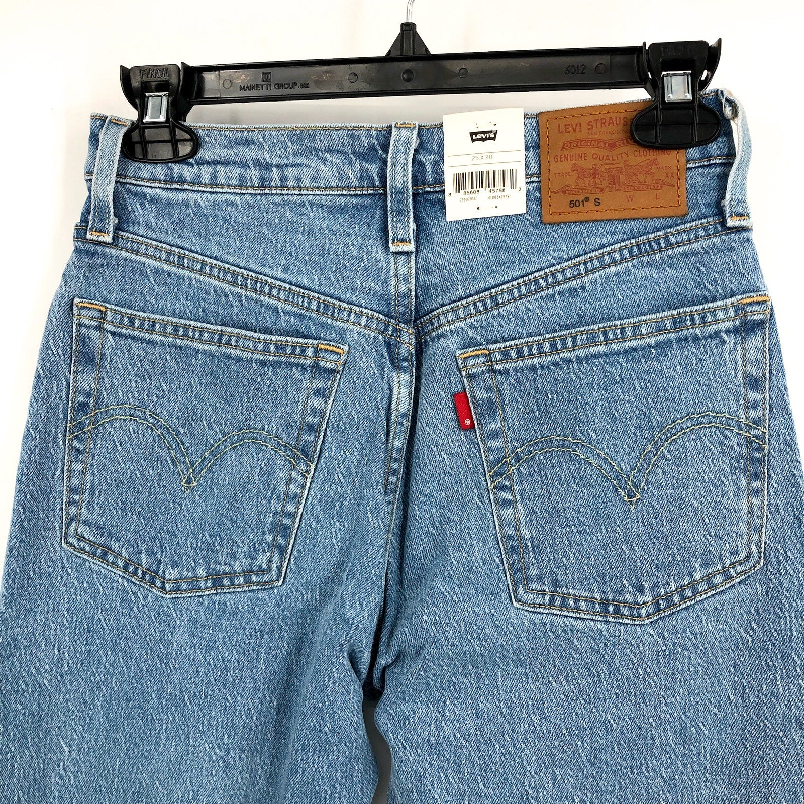 LEVI'S Women's 501 Skinny Jeans 25x28 US 0 Blue Tango Light 29502-0117 NWT