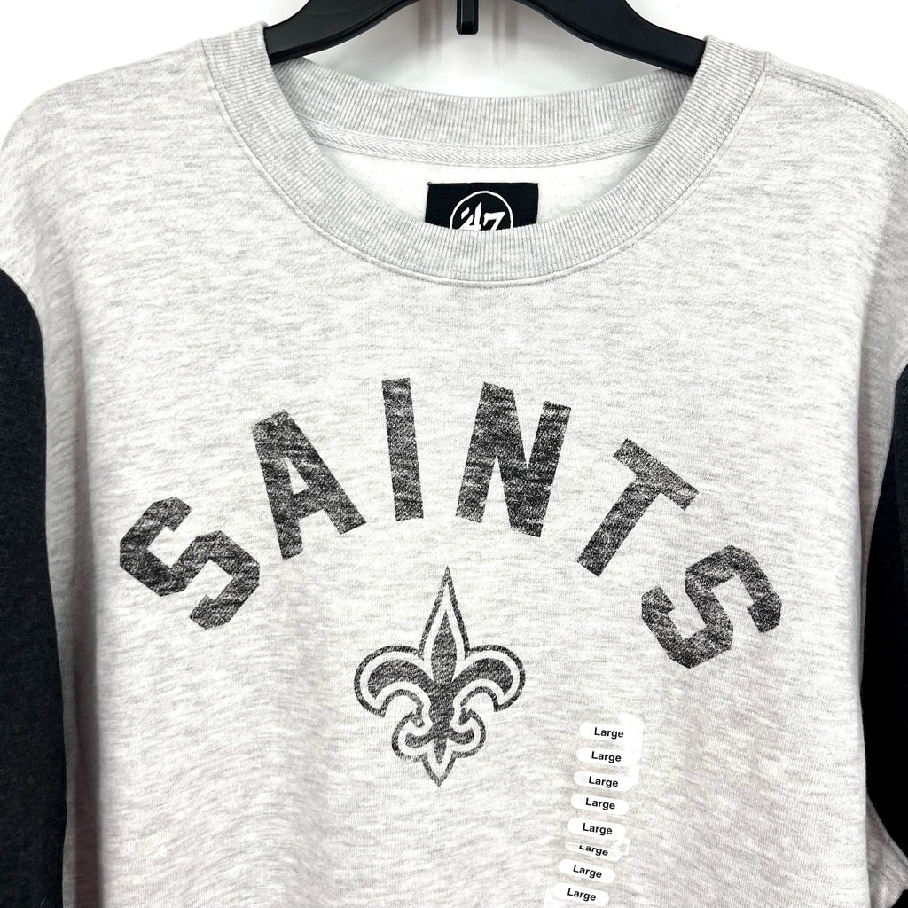 47 BRAND Mens New Orleans Saints Fells Blvd Sweatshirt Large Grey NWOT
