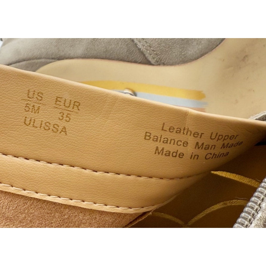 Sam Edelman Womens Ulissa Ankle Booties US 5 Tan Olive Suede Leather Heel NWOB