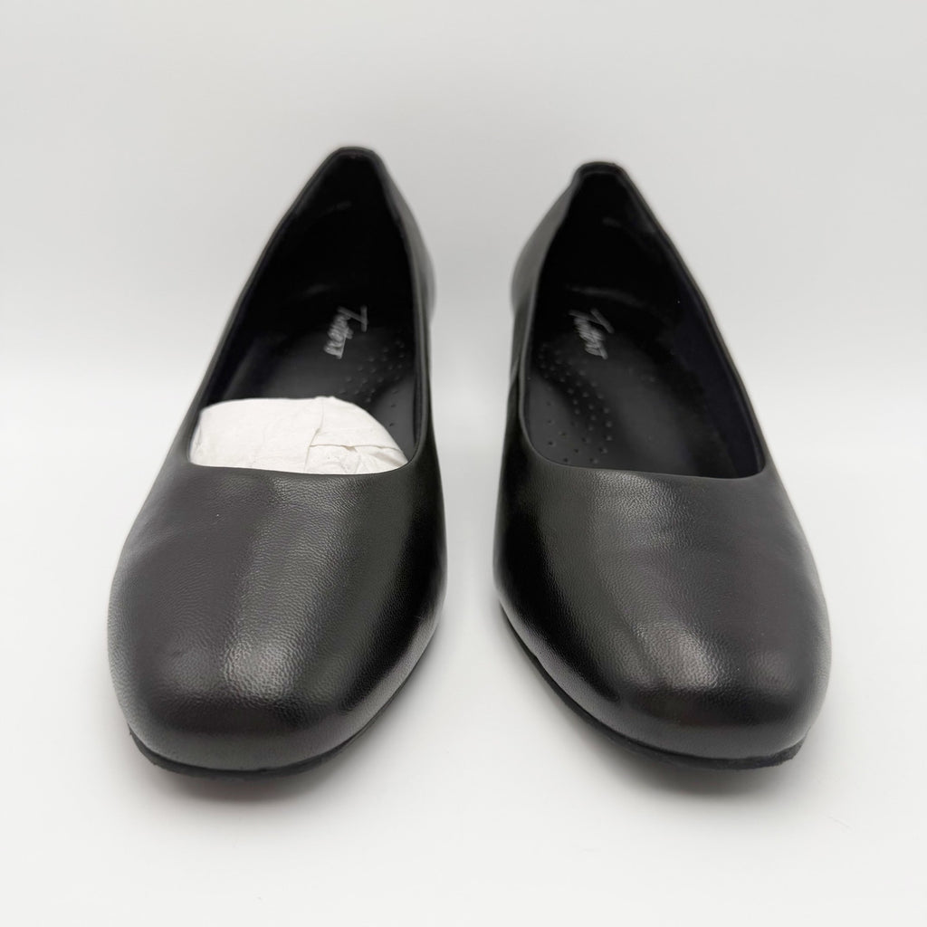 Trotters Womens Daria Pumps Size 9 WW Black Leather Heels NIB
