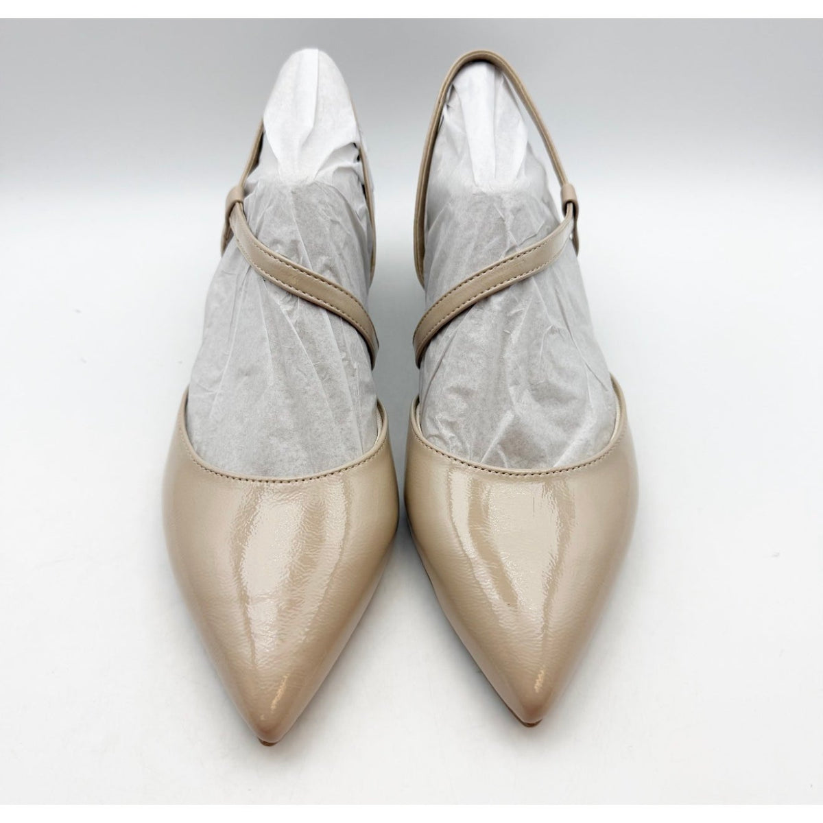 LifeStride Womens Minimalist Pumps Size 10 Wide Taupe Shimmer Patent NIB