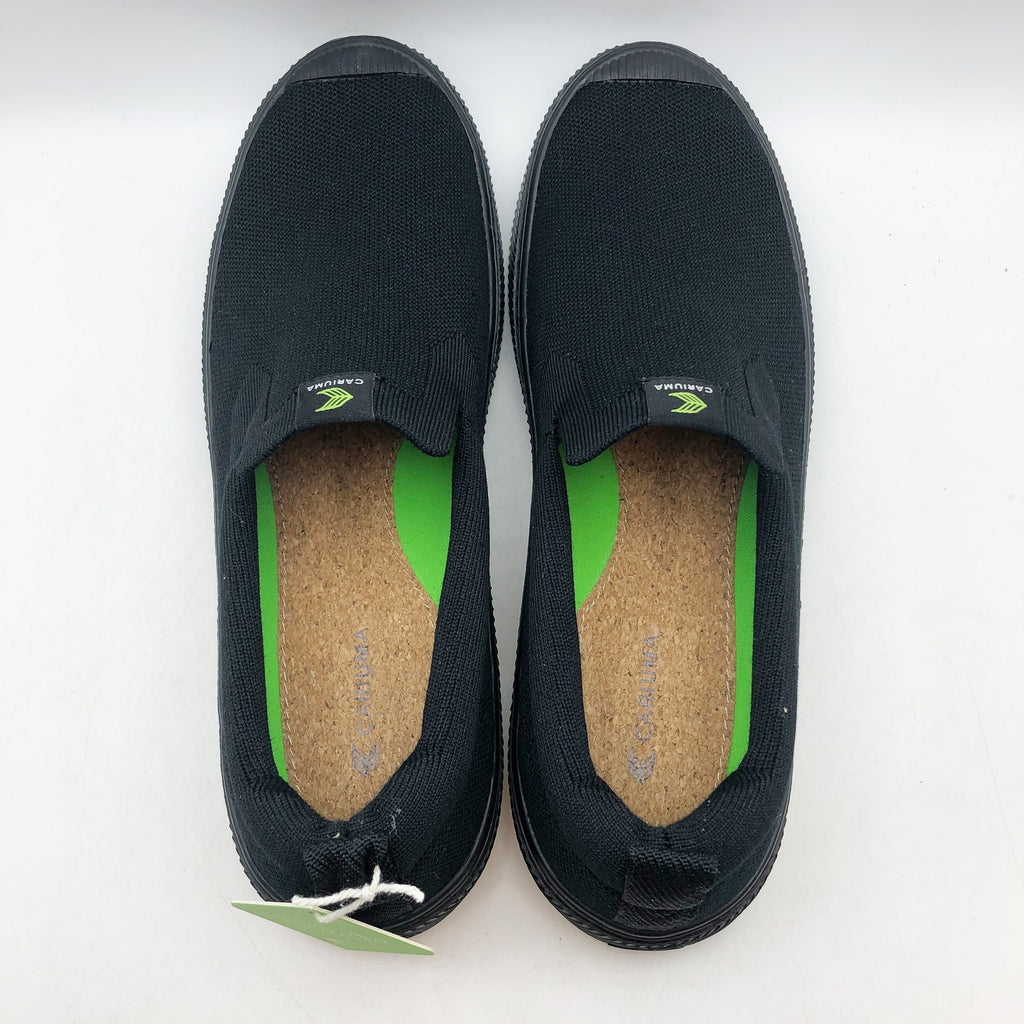 Cariuma Men's IBI Slip On Sneakers Size 13 All Black Knit Bamboo NIB