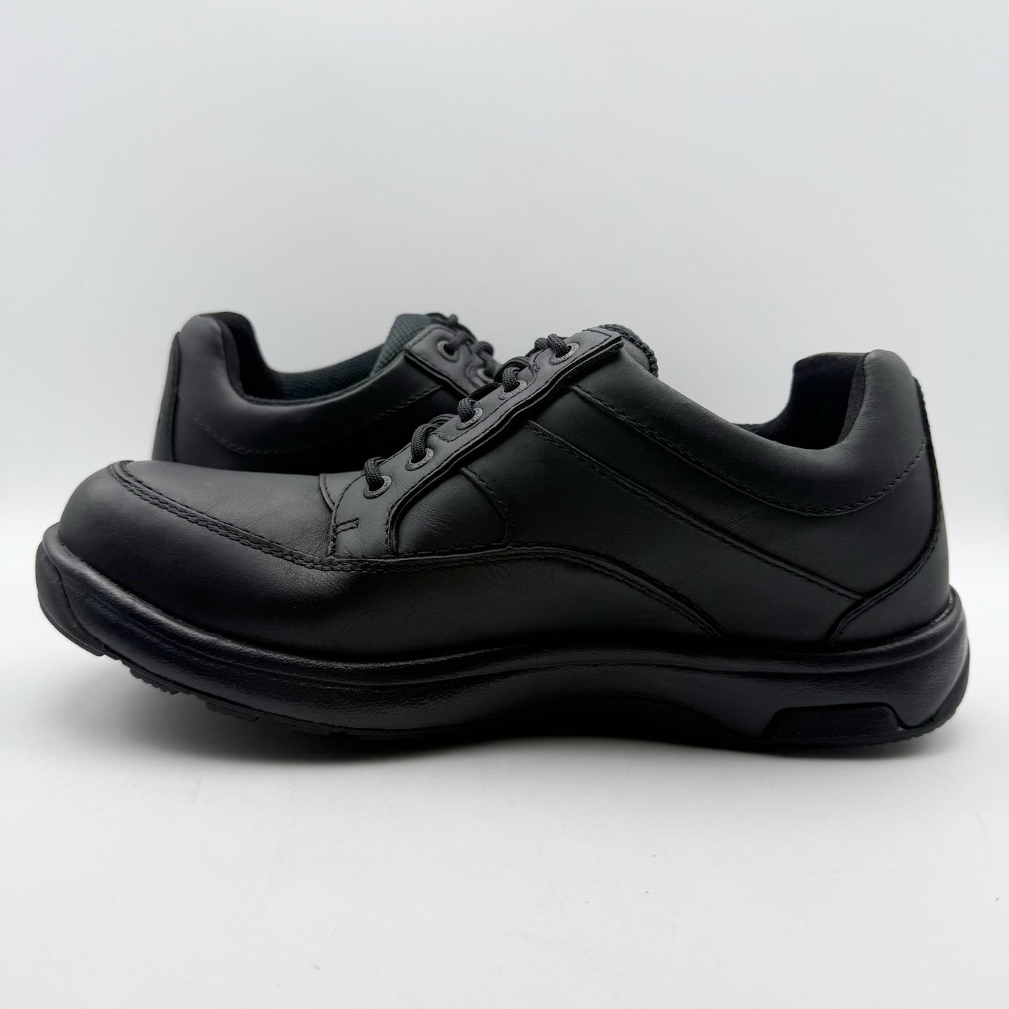 Dunham Mens Midland Oxford Sneaker US 10.5 XW Black Leather Waterproof NIB