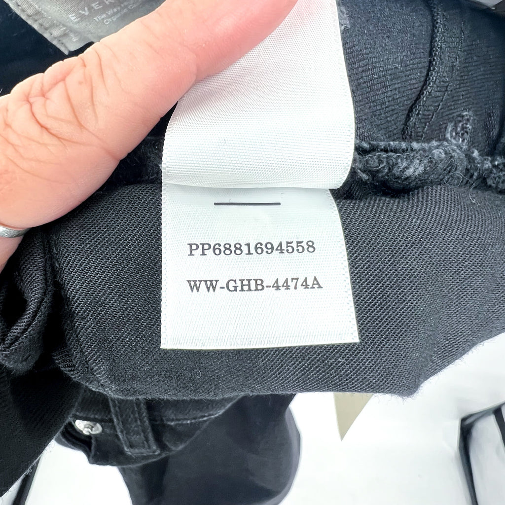 EVERLANE Womens Way-High Jeans 27x29 US 4 LONG Black Straight Organic Cotton NWT