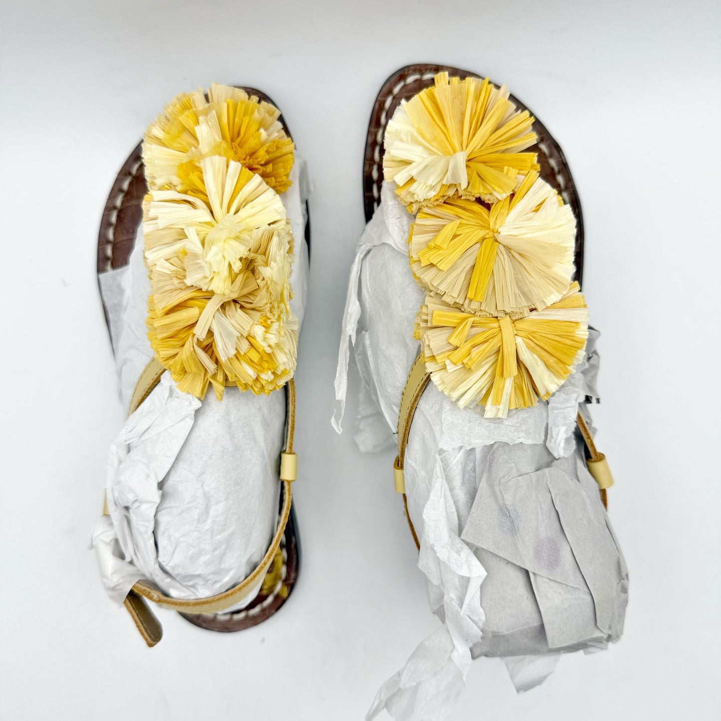 Sam Edelman Girls Gillie Mini Sandals US 1 M EU 32 Yellow Leather NIB