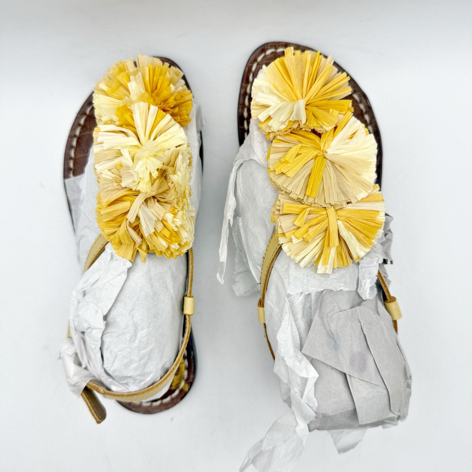 Sam Edelman Girls Gillie Mini Sandals US 1 M EU 32 Yellow Leather NIB