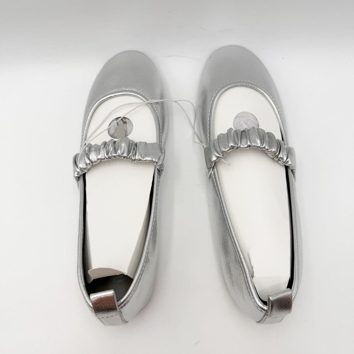 MIA Womens Uliana Ballet Flats Size 8 M EU 38.5 Silver Leather NWOB