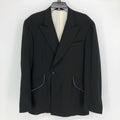 CANALI Travels Sport Coat Jacket US 42R IT 52R Black Wool 8ON8 Stretch NWOT