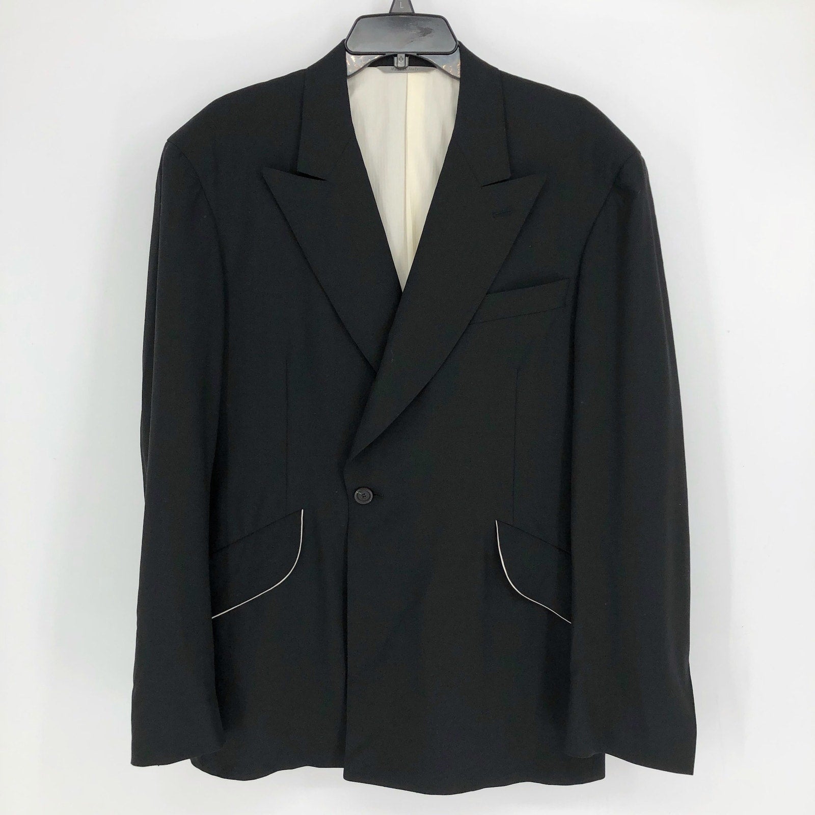 CANALI Travels Sport Coat Jacket US 42R IT 52R Black Wool 8ON8 Stretch NWOT