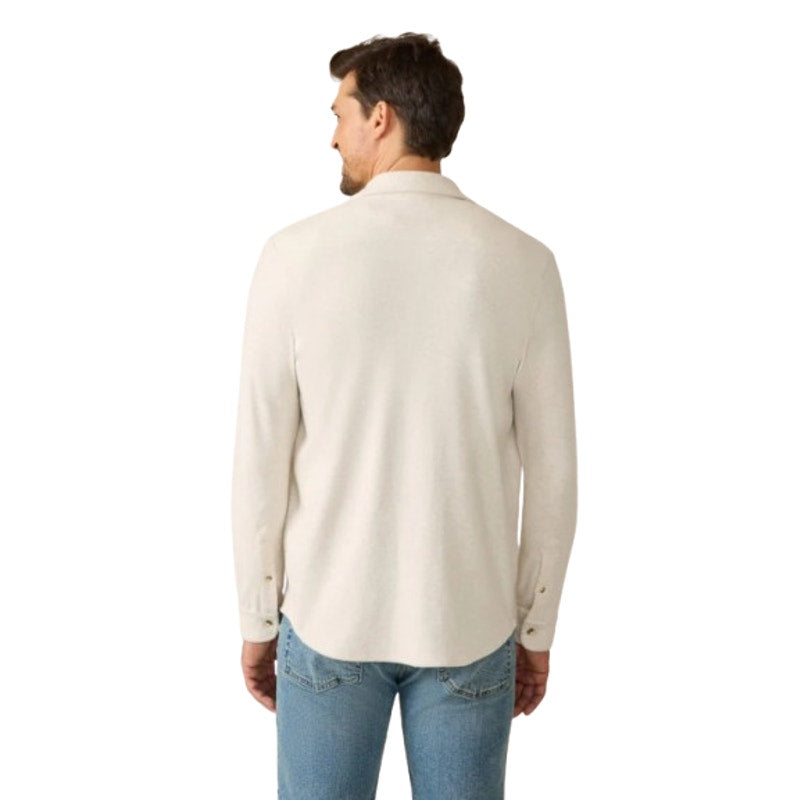 FAHERTY Men's Legend Sweater Shirt Small Off White Heather Long Sleeve NWT