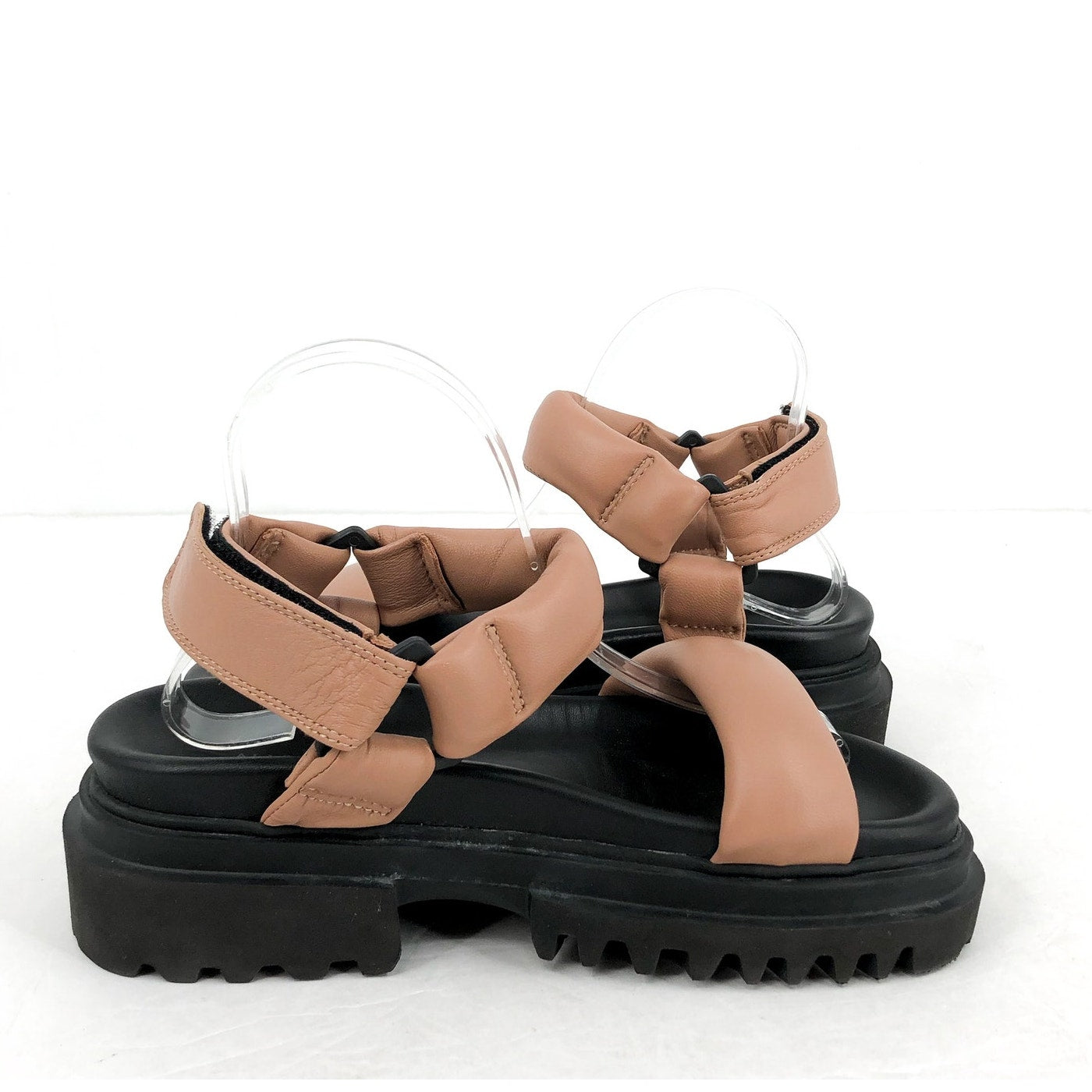 ALLSAINTS Womens Helium Platform Sandals US 7 EU 37 Leather Chunky Sole NWOB