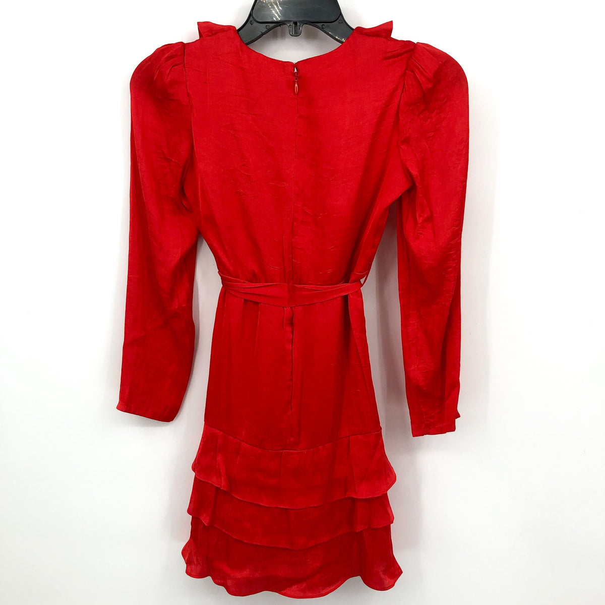 BARDOT Girl's Winona Wrap Dress Size 14 Fire Red Long Sleeve Ruffle NWT