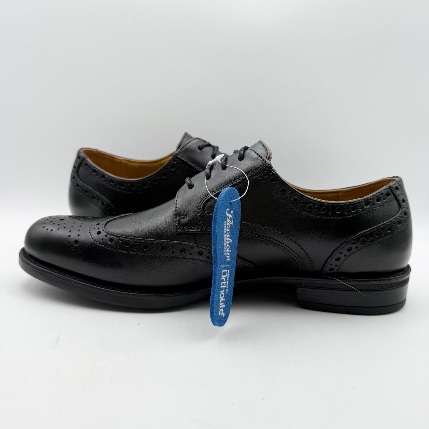 Florsheim Mens Midtown Wing Oxford Shoes US 9 D EU 42 Black Leather NIB