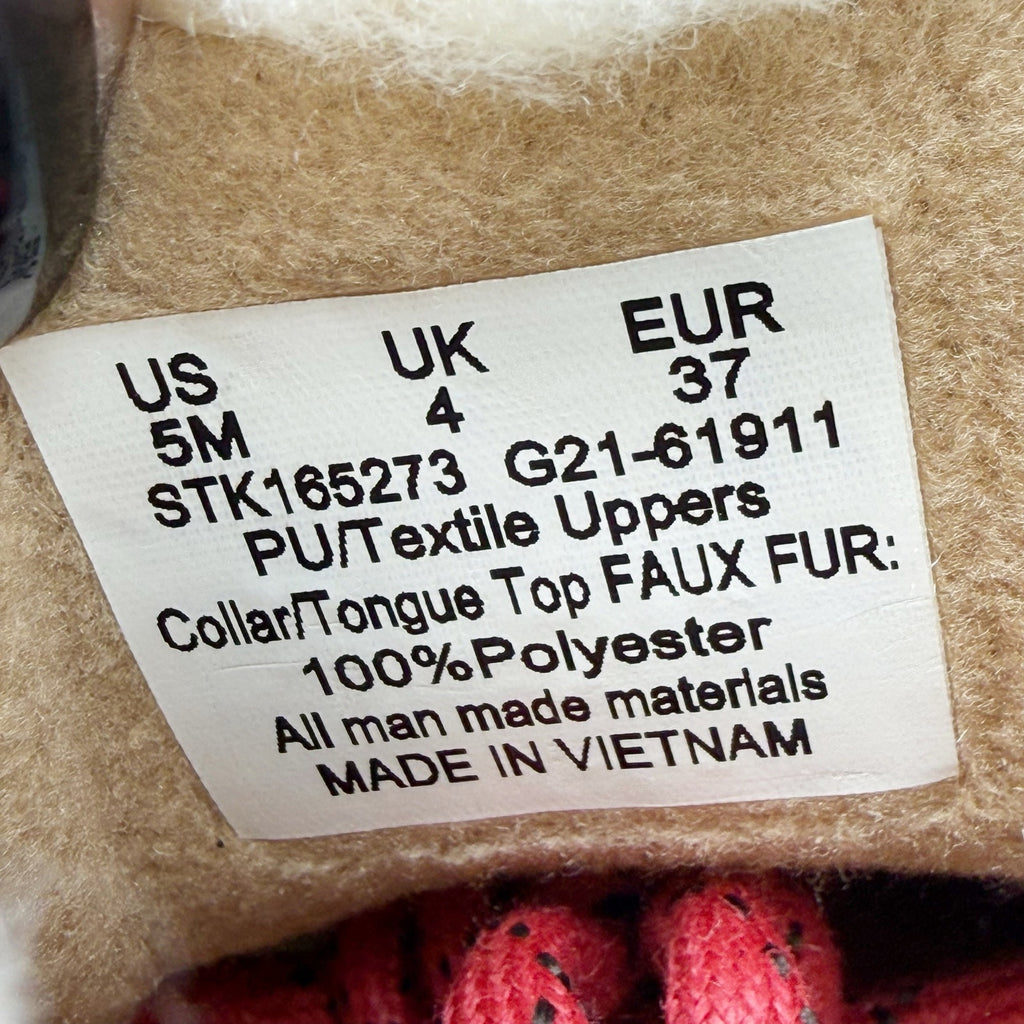 Sperry Kids Alpine Saltwater Winter Boots Size 5 Tan Red Water Resistant NWOB