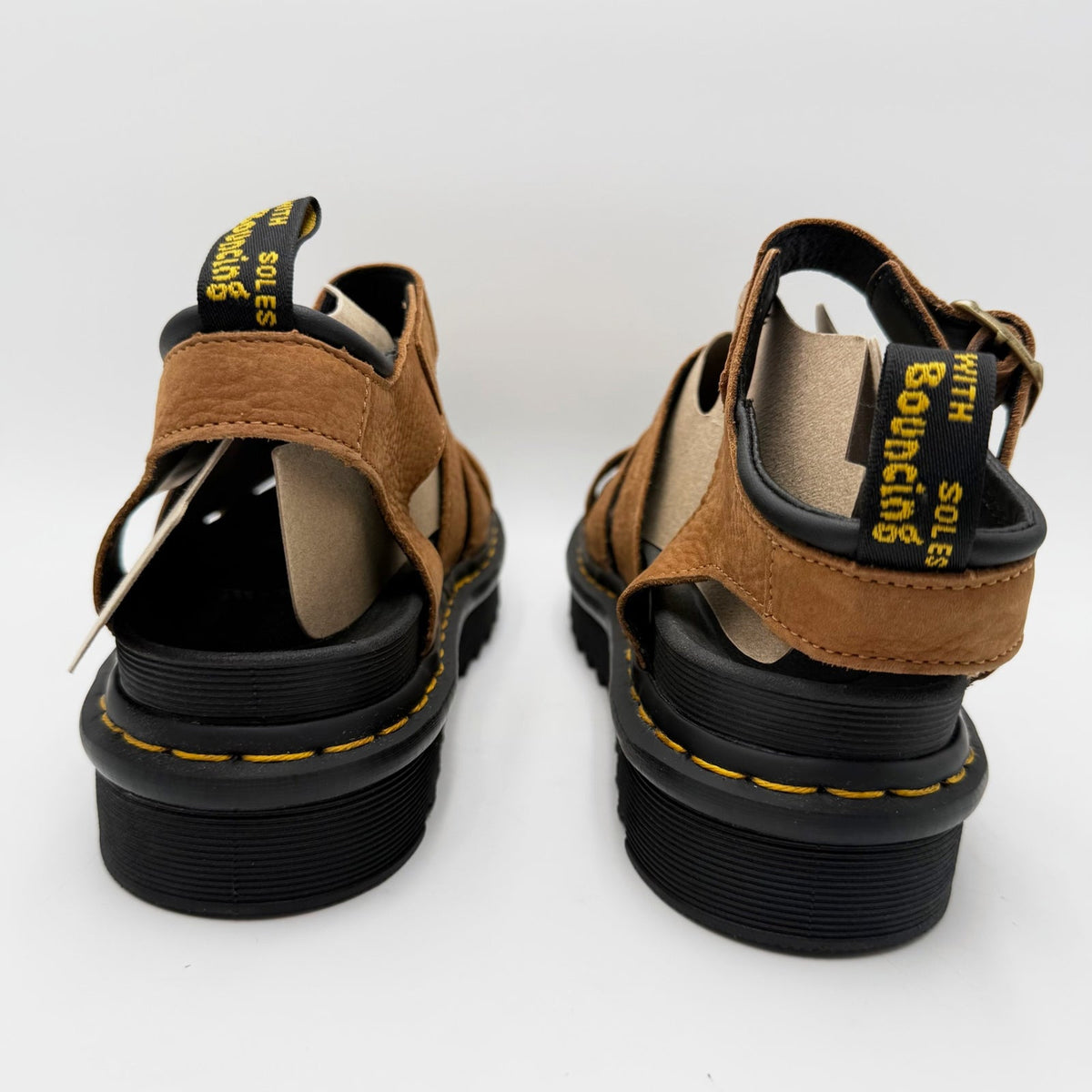 Dr Martens Womens Blaire Sandals Size 10 EU 42 Brown Desert Tumbled Nubuck NIB