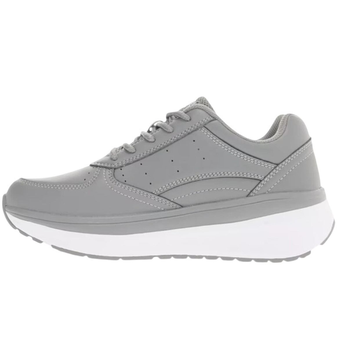Propet Womens Ultima Sneakers Size 9 Wide Grey White Leather Athletic Shoes NIB