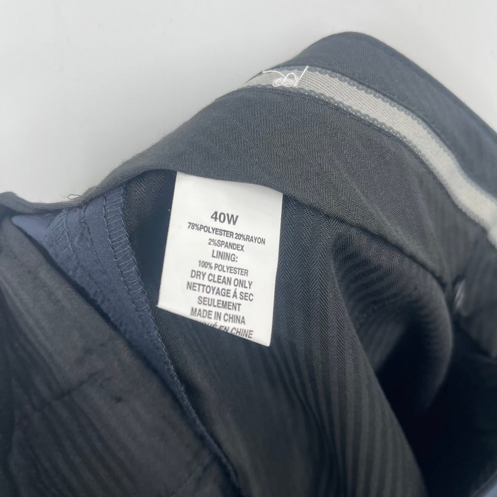 NORDSTROM RACK Men's Trim Fit Dress Pants 40X35 Navy Blue Straight Leg NWT