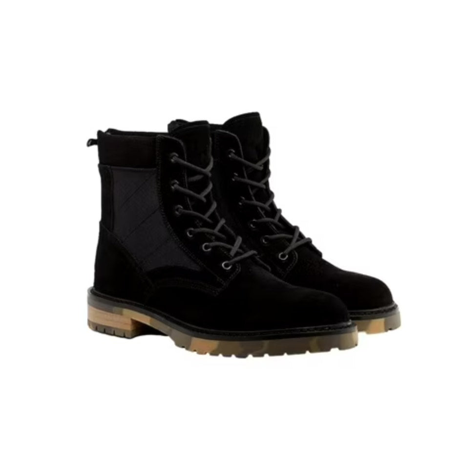 Saint Morta Mens Legion Ankle Combat Boots Size 8 EU 42 Black Suede NIB