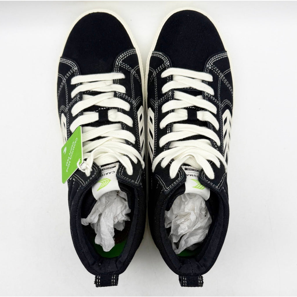 Cariuma Mens Catiba Pro High Top Sneakers US 11 EU 44 Black Suede Contrast NIB