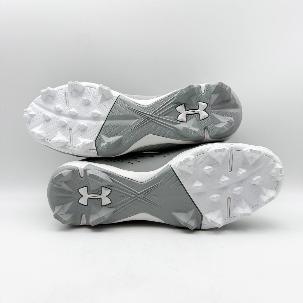 Under Armour Mens Leadoff Low RM Molded Baseball Cleats Size 13 Grey White NWOB