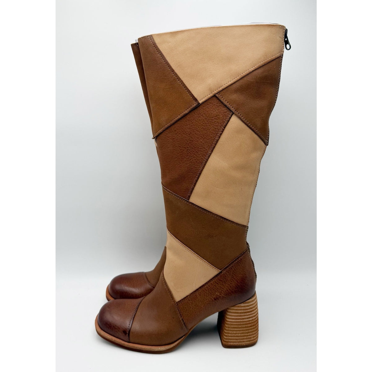 Kork-Ease Womens Asbee Knee High Boots Size 6.5 M EU 37 Tan Leather Suede NIB