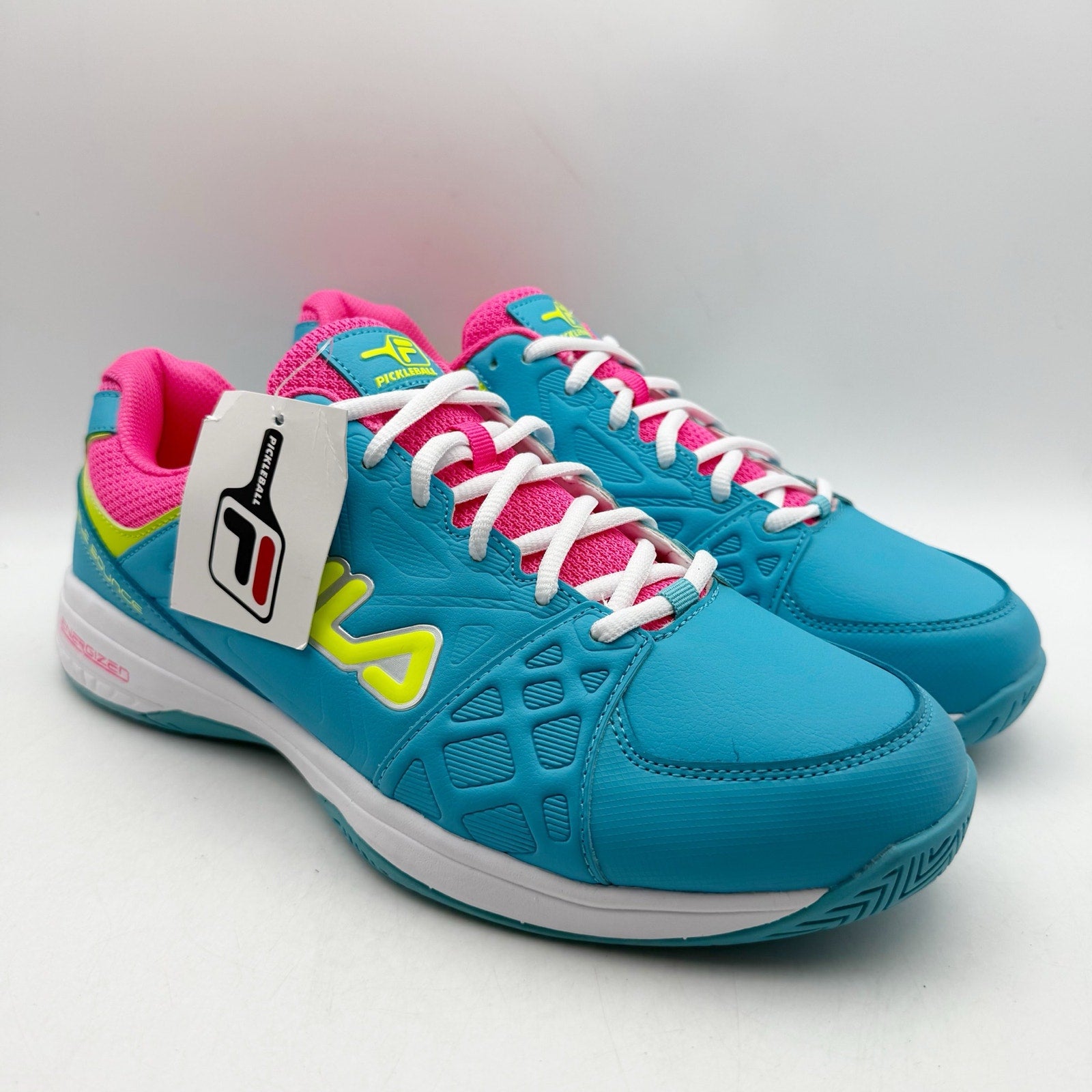 FILA Womens Double Bounce 3 Pickleball Sneakers US 11 EU 42.5 Blue Pink NWOB