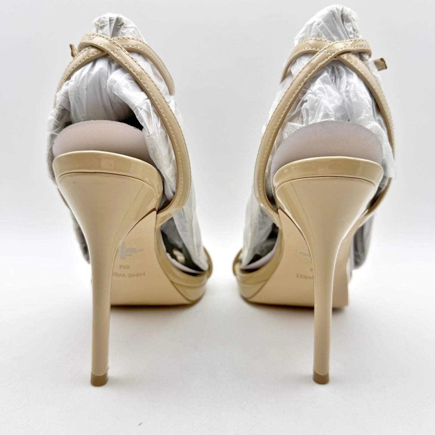 Nine West Womens Loola High Stiletto Heels US 6 M EU 36.5 Light Natural NIB